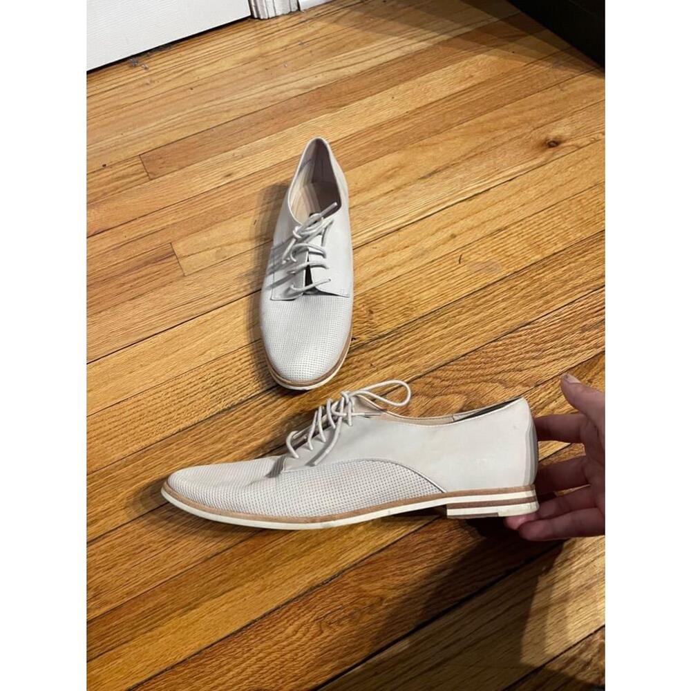 French Connection Dakin Leather Oxfords Ecru Breathable preppy tomboy coastal 39